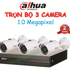 TRỌN BỘ 3 CAMERA  HAC-HFW1000SP-S3 1.0 MEGAPIXEL